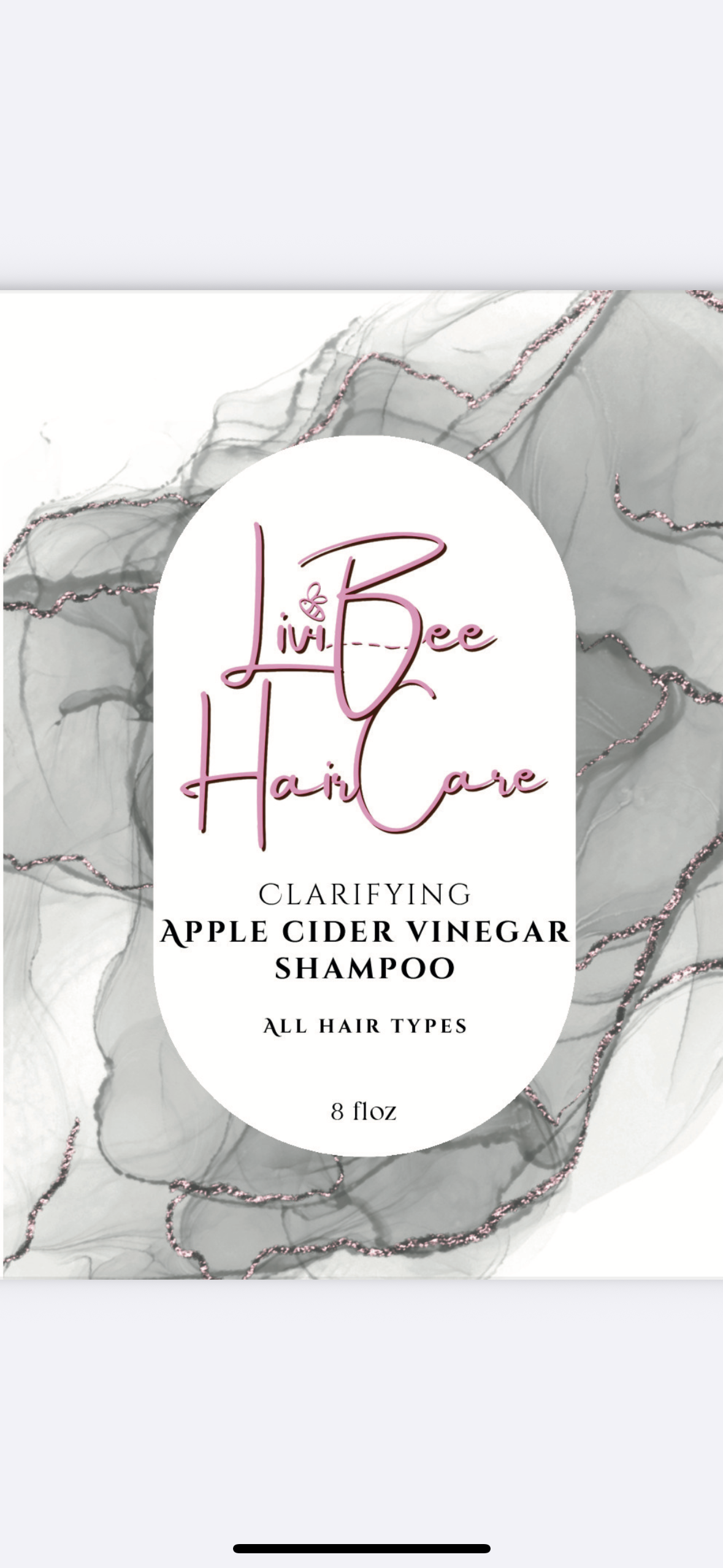 LiviBee Clarifying Apple Cider Vinegar Shampoo – 8 fl oz