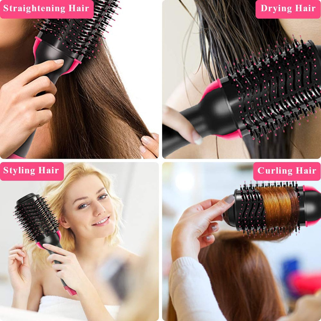 Dropship 3 In 1 Hot Air Brush One-Step Hair Dryer Comb 3 Interchangeable  Brush Combs Volumizer Hair Curler Straightener to Sell Online at a Lower  Price